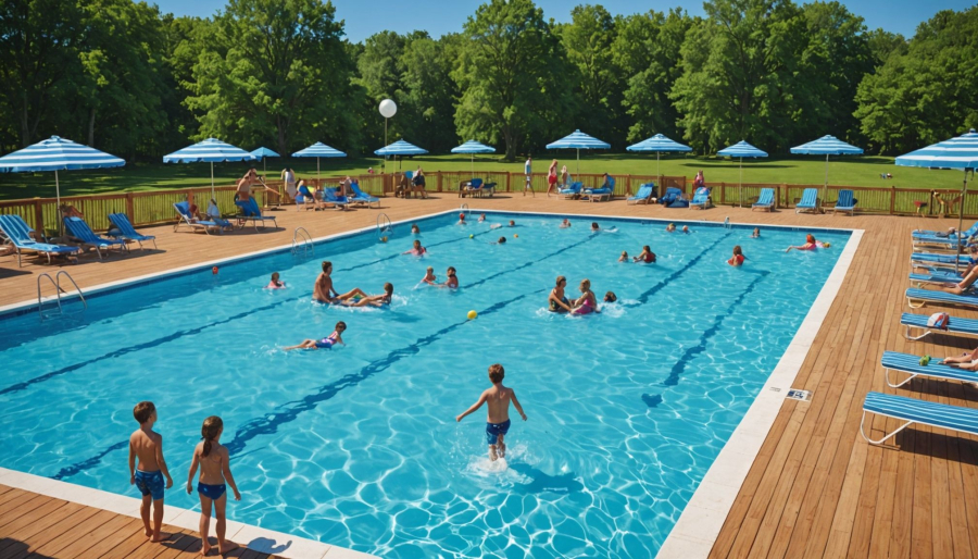 Découvrez ici les infrastructures de baignade du camping